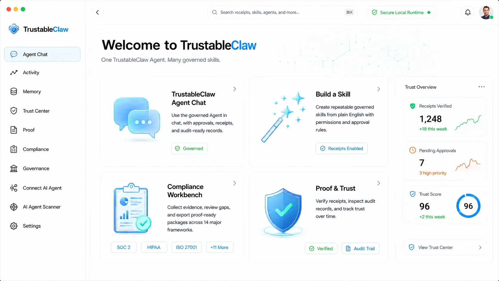 TrustableClaw Cryptographic Shield Visualization